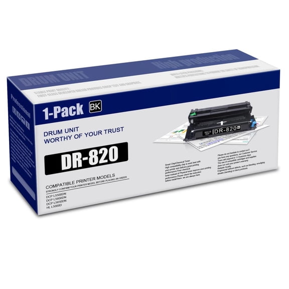 Compatible DR820 Drum Unit Replacement for Brother DCP-L5600DN MFC-L5700DW Printer - Black, 1 Pack