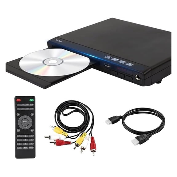 Compatible DVD Player for TV,1080P HD Compact CD DVD Player,6.5Mm Port,AV Output,USB Input,Support ,Compatibility