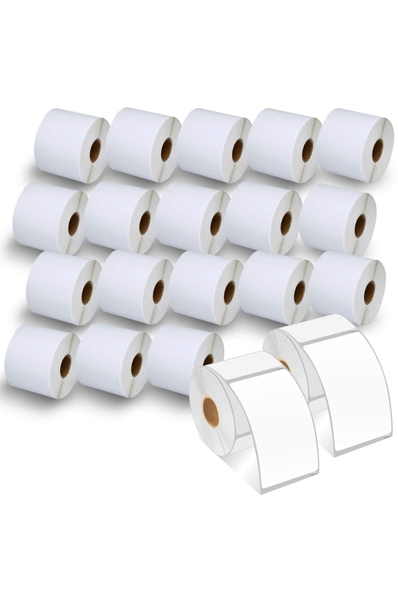 Compatible DYMO 30256 (2-5/16" x 4") Shipping Labels, Strong Permanent Adhesive & Perforated, Compatible with DYMO Labelwriter 450, 4XL, Rollo & Zebra Desktop Printers [20 Rolls/6000 Labels]