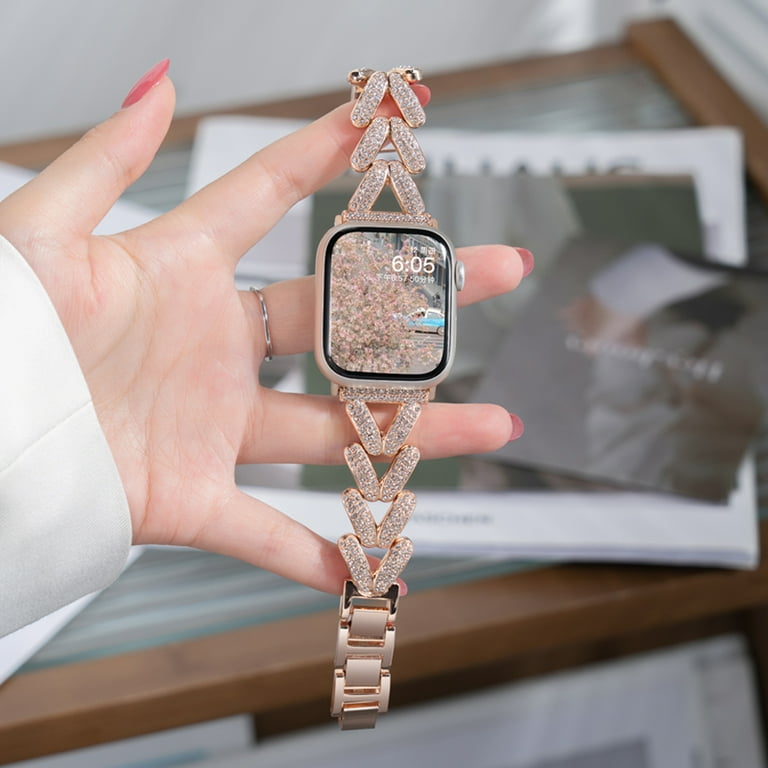 Mens diamond apple watch band discount