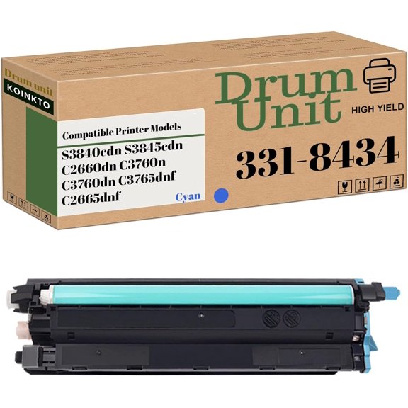 Compatible Drum Unit Replacement for Dell TWR5P 331-8434 High Yield Work with C2660dn C2665dnf C3760n C3760dn C3765dnf S3840cdn S3845cdn Printer