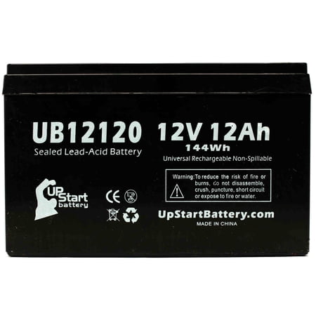 Compatible Eaton NET UPS SE 2400 RACKMOUNT Battery - Replacement UB12120 Universal Sealed Lead Acid Battery (12V, 12Ah, 12000mAh, F1 Terminal, AGM, SLA) - Includes TWO F1 to F2 Terminal Adapters