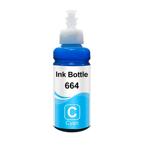 Compatible Epson T664 T664220-S Cyan Ink Bottle by Superink