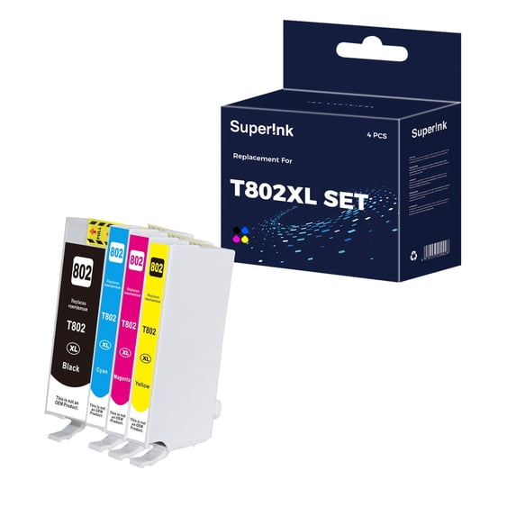 Compatible Epson T802XL / T802X-BCS Combo Ink Cartridge By Superink