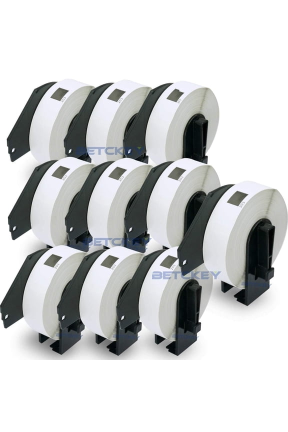 Compatible File Folder Labels Replacement for Brother DK-1203 (0.66 in x 3.4 in), Use with Brother QL Label Printers [10 Rolls/3000 Labels]