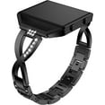 thumbnail image 1 of Compatible with Fitbit Blaze Watch Bands with Frame for Women Men, Fitbit Blaze Feminine Metal Replacement Band Straps Wristbands Bracelet Fit for Fitbit Blaze Smartwatch (Black), 1 of 6