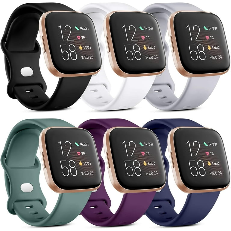 Fitbit versa smartwatch with small & large bands online
