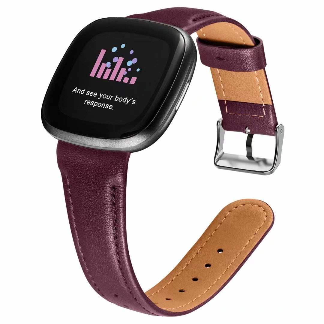  Compatible with Fitbit Versa 3 / Sense Leather Bands