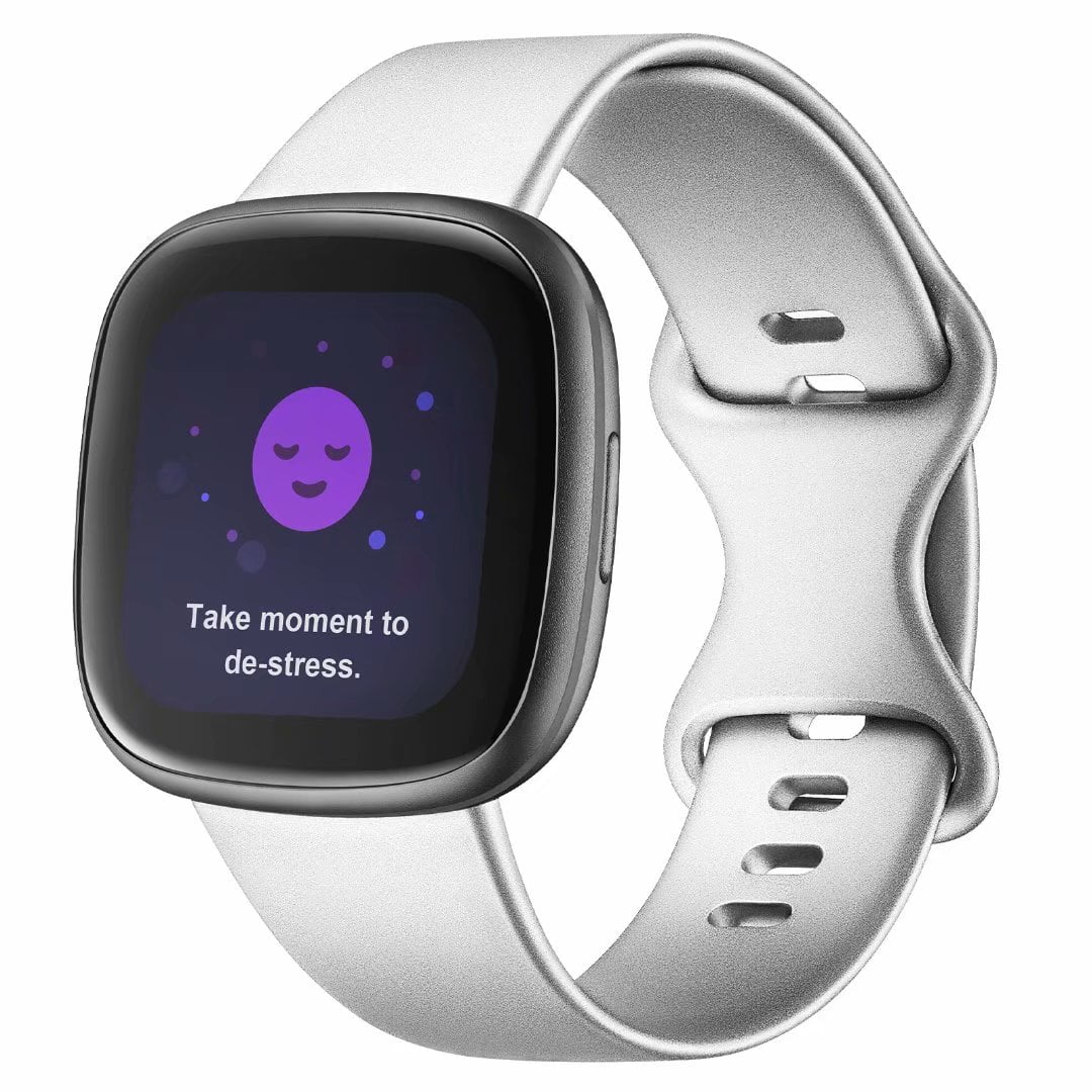 Wongeto Compatible avec les bracelets de montre Fitbit Versa 3 et Fitbit  Sense pour homme et femme, bracelet de rechange en résine pour montre  intelligente Fitbit Sense et Versa 3 (gris fleur) 