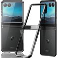 thumbnail image 1 of Compatible Flip Case for Motorola Razr Plus 2023 Case Clear,Motorola Razr 40 Ultra Case,Electroplating Shockproof Protective Case for Motorola Razr+ Case 2023 Motorola Razr Flip Phone Case Black, 1 of 14