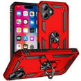 thumbnail image 1 of Compatible For Apple iPhone 16 Plus 6.7 inch Ring Kickstand Phone Cover Case - SHRG Red, 1 of 4