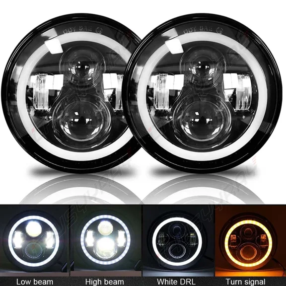 Compatible For Chevy Corvair 1962-1969 5.75 LED Headlight High Low Beam w/DRL Turn Signal Lights, DOT Approved 2Pcs