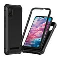 thumbnail image 1 of Compatible For Cloud Mobile Stratus C8 Slim Tough Hybrid Cell Phone Cover Case + Tempered Glass - Black, 1 of 6
