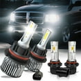thumbnail image 1 of Compatible For Dodge Ram 2002-2005 Led Headlights 9007& Fog Lights 9006 Bulbs 4 Pack, 1 of 12