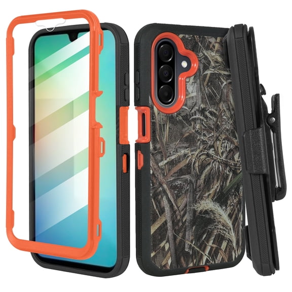 Compatible For Samsung Galaxy A26 Case by Thousand Gear– Heavy Duty Rugged Protective Cover with Belt Clip Holster & Built-in Screen Protector – Camo