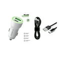thumbnail image 1 of Compatible For iPhone 16E / SE4 2025 20W Car Charger PD + 2.4A USB with 3ft A to C cable, 1 of 6