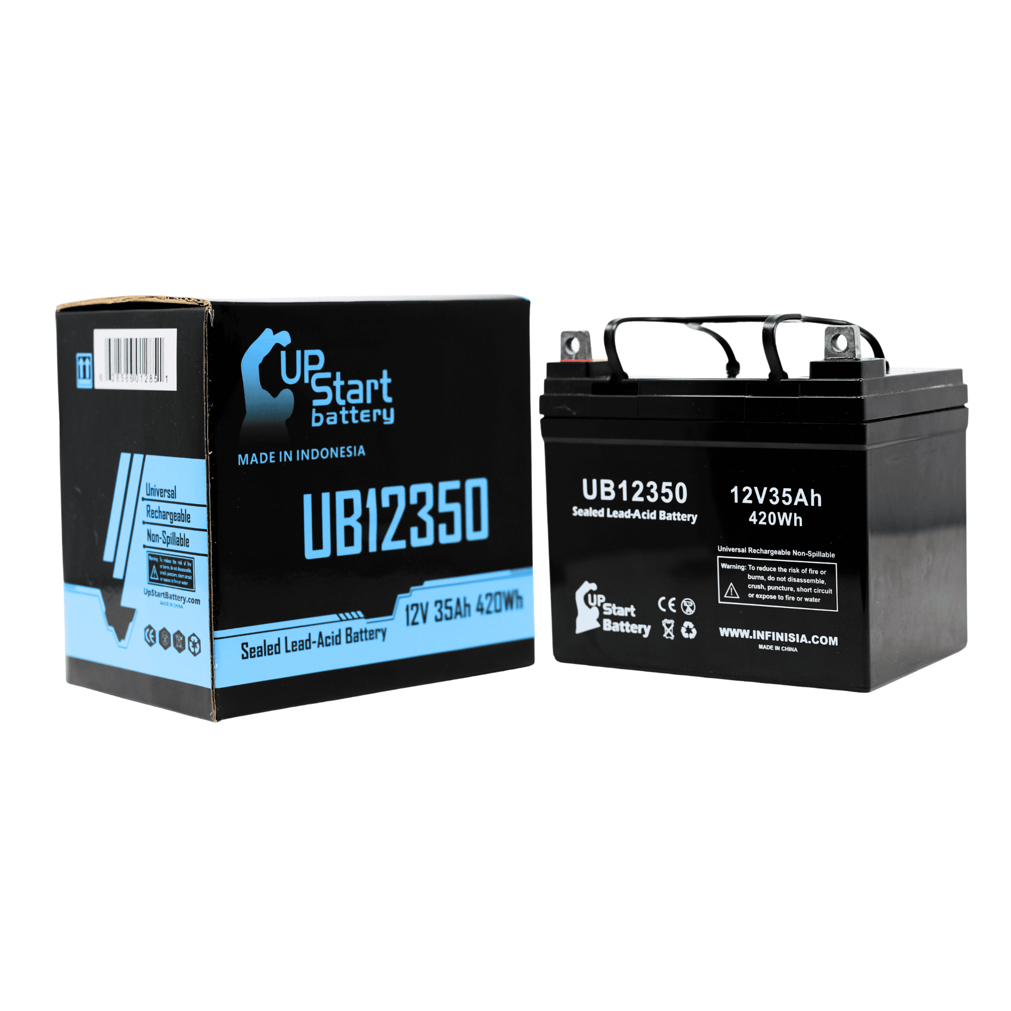 Compatible Fortress 755FS Battery - Replacement UB12350 Universal Sealed Lead Acid Battery (12V, 35Ah, 35000mAh, L1 Terminal, AGM, SLA)