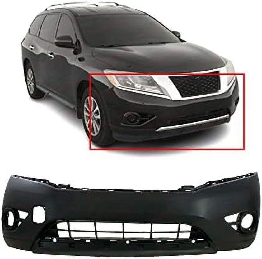 Primed Front Bumper Cover For 2017-2019 Nissan Rogue (S/SV/SL/Hybrid) - CAPA Certified