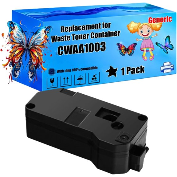 Compatible for FujiFilm CWAA1003 Waste Toner Container Work for FujiFilm Apeos C320Z Apeosprint C320 Printers, with Chip, High Yield 6000 Pages, High-Definition Printing (1 Pack Black)
