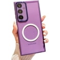 thumbnail image 1 of Compatible with Galaxy A15 5G Magnetic Clear Case[Compatible with Magsafe] Transparent Slim TPU Bumper Shockproof Camera Lens Protective Cover Phone Case for Samsung Galaxy A15 5G(Purple), 1 of 8