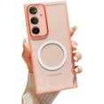 thumbnail image 1 of Compatible with Galaxy A15 5G Magnetic Clear Case[Compatible with Magsafe] Transparent Slim Thin TPU Bumper Shockproof Camera Lens Protective Cover Phone Case for Samsung Galaxy A15 5G(Pink), 1 of 7