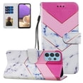 thumbnail image 1 of Compatible with Galaxy A32 4G Case 6.4 inch, Allytech Premium PU Leather Hand Strap Card Slots Soft TPU Shockproof Fold Stand Magnetic Snap Case for Samsung Galaxy A32 4G(NOT for 5G),Pink White Marble, 1 of 2