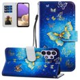 thumbnail image 1 of Compatible with Galaxy A32 5G Case 6.5 inch, Allytech Premium PU Leather Hand Strap Card Slots Soft TPU Shockproof Fold Stand Magnetic Snap Case for Samsung Galaxy A32 5G(NOT for 4G), Gold Butterfly, 1 of 2