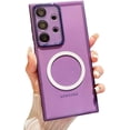 thumbnail image 1 of Compatible with Galaxy A32 5G Magnetic Clear Case[Compatible with Magsafe] Transparent Slim TPU Bumper Shockproof Camera Lens Protective Cover Phone Case for Samsung Galaxy A32 5G(Purple), 1 of 8