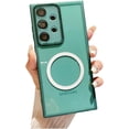 thumbnail image 1 of Compatible with Galaxy A32 5G Magnetic Clear Case[Compatible with Magsafe] Transparent Slim Thin TPU Bumper Shockproof Camera Lens Protective Cover Phone Case for Samsung Galaxy A32 5G(Green), 1 of 7