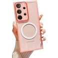 thumbnail image 1 of Compatible with Galaxy A32 5G Magnetic Clear Case[Compatible with Magsafe] Transparent Slim Thin TPU Bumper Shockproof Camera Lens Protective Cover Phone Case for Samsung Galaxy A32 5G(Pink), 1 of 9