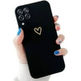 thumbnail image 1 of Compatible for Galaxy A42 5G Case,Plated Love Phone Case,Cute Small Gold Heart Pattern Soft Shockproof Protective Soft Silicone Case Cover for Samsung A42 5G 6.6" 2021 for Girl Woman Man,Black, 1 of 2