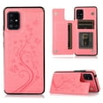 thumbnail image 1 of Compatible with Galaxy A51 5G Case Wallet with Card Holder,Embossed Butterfly Pattern PU Leather Double Magnetic Buttons Flip Shockproof Protective Cover for Samsung Galaxy A51 5G, Pink, 1 of 9