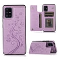 thumbnail image 1 of Compatible with Galaxy A51 5G Case Wallet with Card Holder,Embossed Butterfly Pattern PU Leather Double Magnetic Buttons Flip Shockproof Protective Cover for Samsung Galaxy A51 5G, Purple, 1 of 9