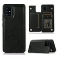 thumbnail image 1 of Compatible with Galaxy A51 5G Case Wallet with Card Holder,Embossed Butterfly Pattern PU Leather Double Magnetic Buttons Flip Shockproof Protective Cover for Samsung Galaxy A51 5G, Black, 1 of 9