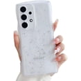 thumbnail image 1 of Compatible with Galaxy A52 5G Case for Women Girls Glitter Bling Camera Lens Protector Cute Curly Wave Frame Silicone Shockproof Protective Cover Phone Case for Samsung Galaxy A52 5G(CLEAR), 1 of 9