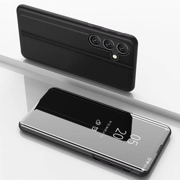 Compatible with Galaxy A54 5G Case for Women Luxury Clear View Flip Plating Mirror Makeup Glitter Case Shockproof Full 360 Body Protective Case Compatible with Samsung Galaxy A54 5G Mirror,
Black