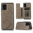 thumbnail image 1 of Compatible with Galaxy A71 5G Case Wallet with Card Holder,Embossed Butterfly Pattern PU Leather Double Magnetic Buttons Flip Shockproof Protective Cover for Samsung Galaxy A71 5G, Gray, 1 of 9