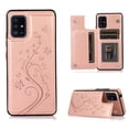 thumbnail image 1 of Compatible with Galaxy A71 5G Case Wallet with Card Holder,Embossed Butterfly Pattern PU Leather Double Magnetic Buttons Flip Shockproof Protective Cover for Samsung Galaxy A71 5G, Rose Gold, 1 of 9