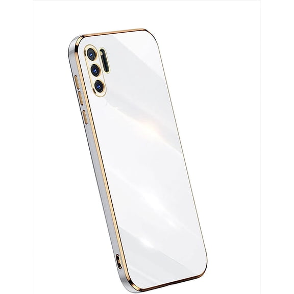 Compatible with Galaxy Note 10 Plus Case Cover Cute Full Camera Lens Protection & Electroplate Shockproof Bumper TPU Protective Phone Cases for Samsung Galaxy Note 10 Plus 5G 6.8"-White