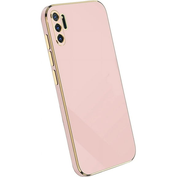Compatible with Galaxy Note 10 Plus Case Cover Cute Full Camera Lens Protection & Electroplate Shockproof Bumper TPU Protective Phone Cases for Samsung Galaxy Note 10 Plus 5G 6.8"-Pink