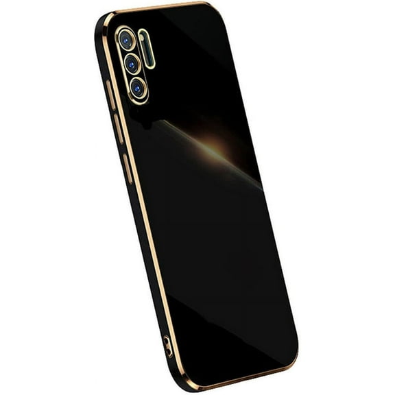 Compatible with Galaxy Note 10 Plus Case Cover Cute Full Camera Lens Protection & Electroplate Shockproof Bumper TPU Protective Phone Cases for Samsung Galaxy Note 10 Plus 5G 6.8"-Black