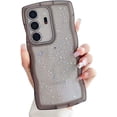 thumbnail image 1 of Compatible with Galaxy Note 20 Ultra Case for Women Girls Glitter Camera Lens Protector Cute Curly Wave Frame Shockproof Protective Cover Phone Case for Samsung Galaxy Note 20 Ultra(BLACK), 1 of 10
