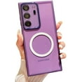 thumbnail image 1 of Compatible with Galaxy Note 20 Ultra Magnetic Clear Case[Compatible with Magsafe] Slim TPU Bumper Shockproof Camera Lens Protective Cover Phone Case for Samsung Galaxy Note 20 Ultra(Purple), 1 of 9
