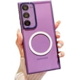 thumbnail image 1 of Compatible with Galaxy S20 FE Magnetic Clear Case[Compatible with Magsafe] Transparent Slim TPU Bumper Shockproof Camera Lens Protective Cover Phone Case for Samsung Galaxy S20 FE(Purple), 1 of 8