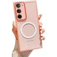 thumbnail image 1 of Compatible with Galaxy S20 FE Magnetic Clear Case[Compatible with Magsafe] Transparent Slim Thin TPU Bumper Shockproof Camera Lens Protective Cover Phone Case for Samsung Galaxy S20 FE(Pink), 1 of 7