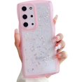 thumbnail image 1 of Compatible with Galaxy S20 Plus Case for Women Girls Glitter Camera Lens Protector Cute Curly Wave Frame Shockproof Protective Cover Phone Case for Samsung Galaxy S20 Plus(Pink), 1 of 9