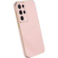thumbnail image 1 of Compatible with Galaxy S21 Ultra Case Cover Cute Full Camera Lens Protection & Electroplate Shockproof Bumper Case TPU Protective Phone Cases for Samsung Galaxy S21 Ultra 5G 6.8"-Pink, 1 of 11