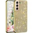thumbnail image 1 of Compatible with Galaxy S22 Diamond Case Cute Bling Glitter Rhinestone Crystal Shiny Sparkle Protective Electroplate Plating Bumper Luxury Fashion Protection Cover for Women Grils, 1 of 14