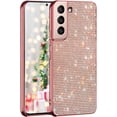thumbnail image 1 of Compatible with Galaxy S22 Plus Diamond Case Cute Bling Glitter Rhinestone Crystal Shiny Sparkle Protective Electroplate Plating Bumper Luxury Fashion Protection Cover for Women Grils, 1 of 7