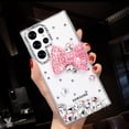 thumbnail image 1 of Compatible with Galaxy S23 Ultra Bling Rhinestone Case Pink Bow Sparkling Glitter Diamond Crystal Luxury Clear Unique Cute Fashion Protective Shockproof Cover for Girls Women, 1 of 8